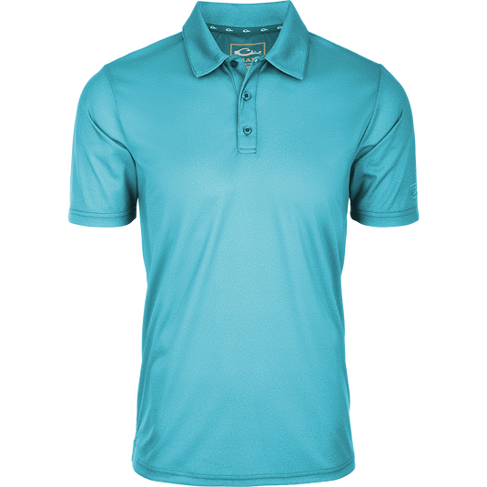 Heather Polo S/S: Timeless silhouette with textured fabric, built-in stretch, and moisture-wicking for comfort and style.