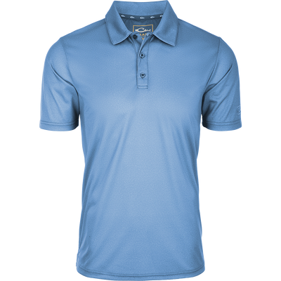 Heather Polo S/S: Timeless silhouette with textured fabric, built-in stretch, moisture-wicking, and open sleeves. A fantastic addition to your closet.