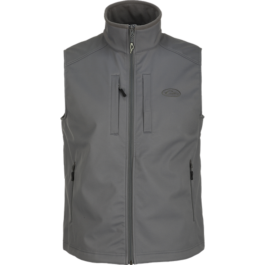 Windproof Soft Shell Vest Castlerock Grey Small Windproof soft shell vest castlerock grey small