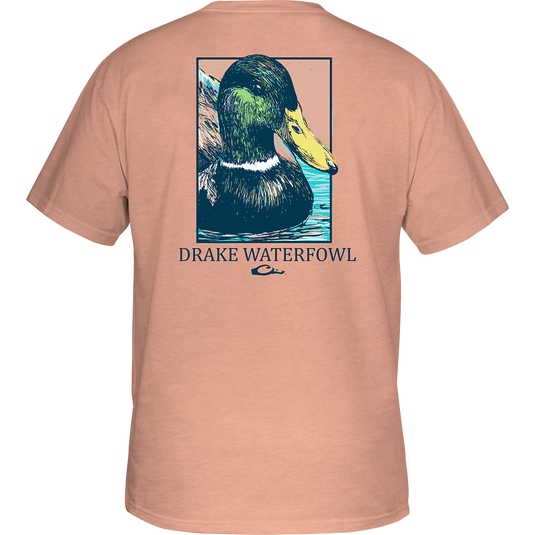 Drake Pop Art Mallard T-Shirt Canyon Sunset Heather / 2XLarge