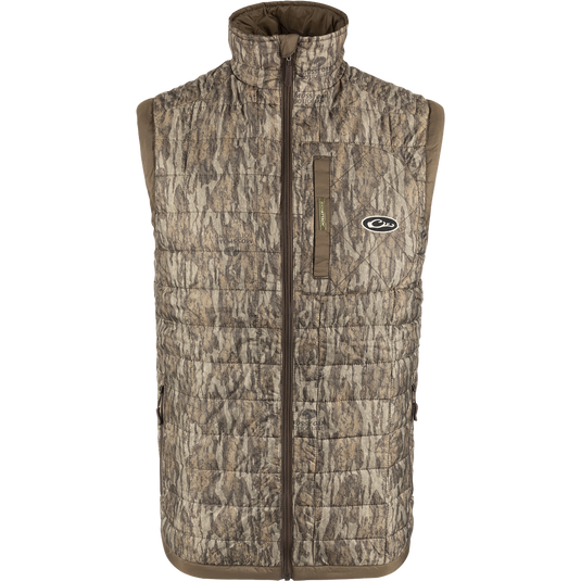 MST Synthetic Down 2-Tone Packable Vest - Lightweight and warm vest with synthetic down insulation. Water-repellent and versatile. Perfect for outdoor activities.