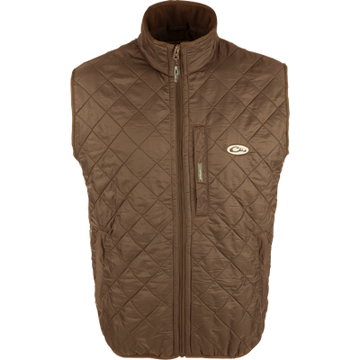 Delta Quilted Fleece Lined Vest: A quilted jacket with micro-fleece lining for enhanced warmth. Features a Magnattach™ pocket and lower slash pockets with fleece linings. 