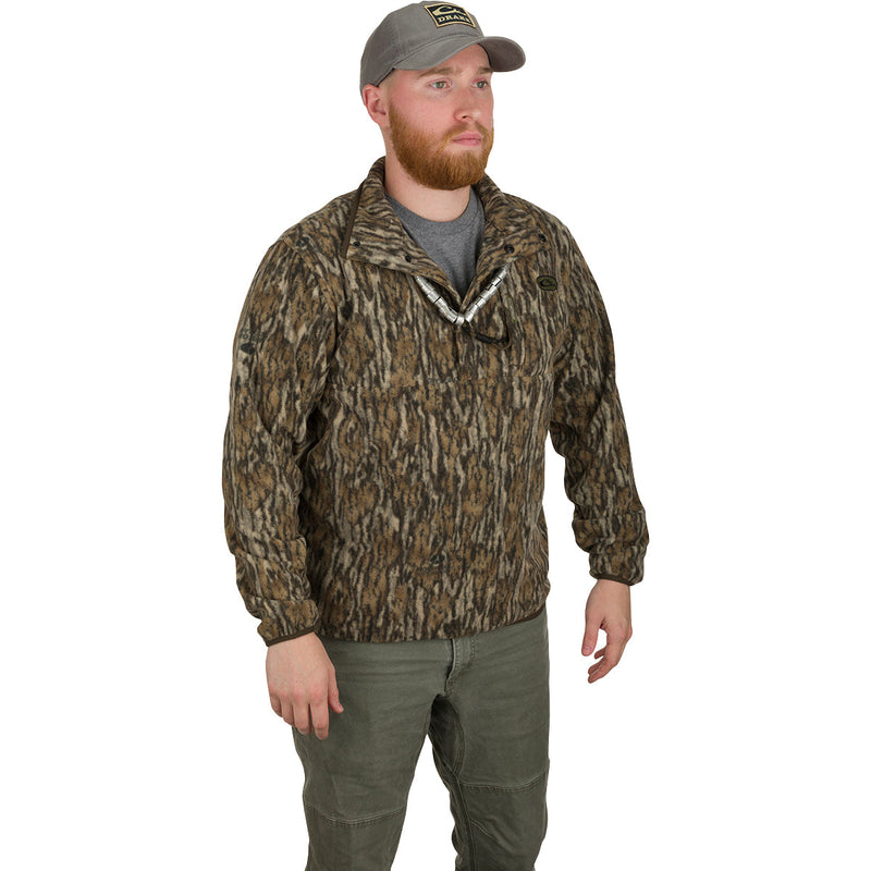 MST Camo Camp Fleece 1/4 Placket Pullover - Realtree Timber