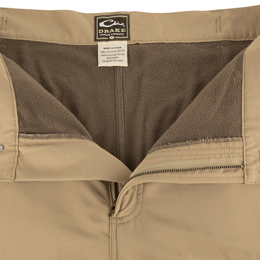 Close-up of the MST Jean Cut Wader Pant - Fleece-Lined, showcasing durable fabric and detailed stitching.