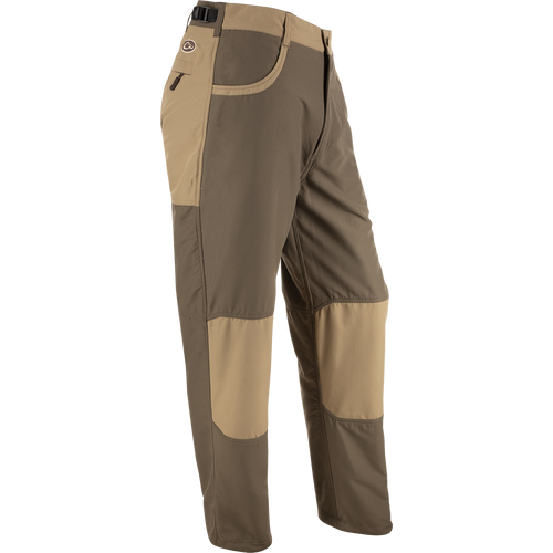 MST Jean Cut Wader Pant - Fleece-Lined, designed for warmth and durability with reinforced knee patches, front slash pockets, zippered fly, and shock cord ankle adjustment.