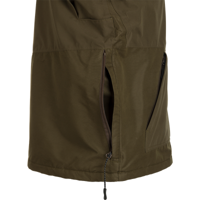 MST Waterproof Fleece-Lined 1/4 Zip Jacket: Versatile pullover for hardcore hunters. Waterproof, windproof, and breathable. Adjustable cuffs, extendable collar, and plenty of pockets for secure storage.