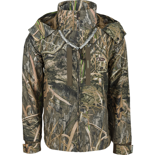 EST Heat-Escape Full Zip 2.0: A camouflage jacket with Heat-Escape vents under the arms for ventilation during warm weather. Waterproof and breathable Refuge HS™ fabric with HyperShield™ 2.0 technology.