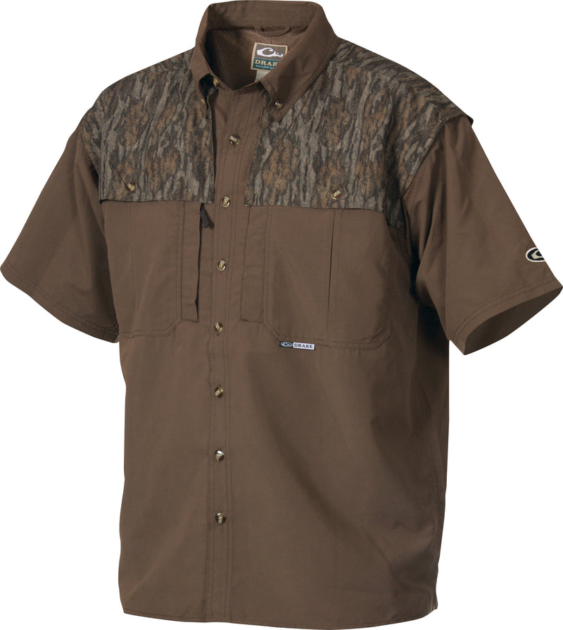 Youth Two-Tone Camo Wingshooter's Shirt Short Sleeve