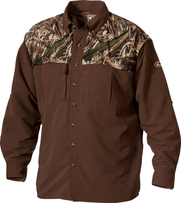 Youth Two-Tone Camo Wingshooter's Shirt Long Sleeve - Max-5