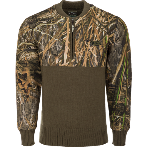 Drake Camo 1 4 Zip Under Wader Sweater