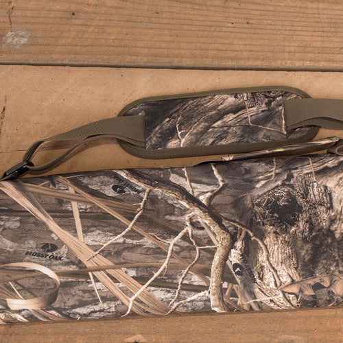Side-Opening Gun Case: A camouflage bag with a tree branch pattern, perfect for safely storing your firearm.