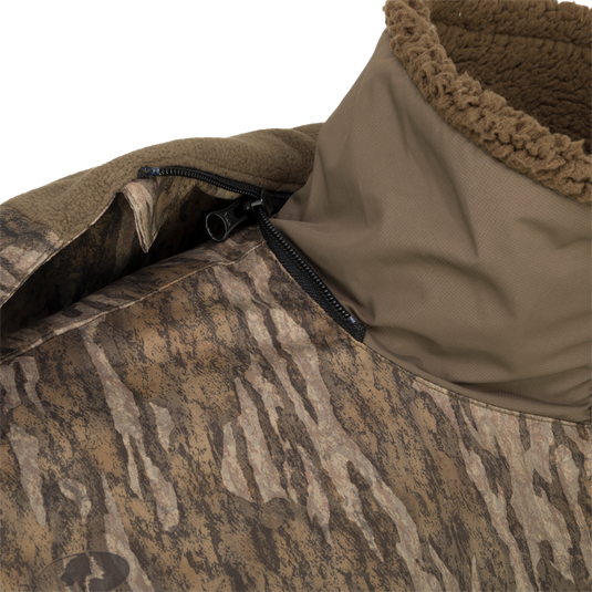 A close-up of the Youth LST Guardian Flex Double Down Eqwader Full Zip Jacket