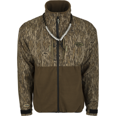 MST Guardian Eqwader Flex Fleece Full Zip Jacket - A versatile outdoor essential combining waterproof upper body protection with breathable fleece lower body for enhanced comfort and range-of-motion. Features Magnattach™ call and whistle pockets, zippered chest and lower pockets, and HD3 elbow/forearm protection.