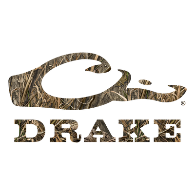 Drake Window Decal featuring a logo of a snake and a black and brown animal head. Made of outdoor die-cut vinyl, this 5