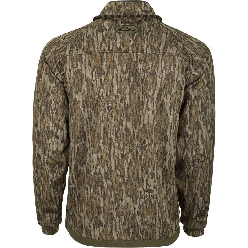 MST Endurance 1/4 Zip Camo Pullover - A lightweight, breathable jacket with a camouflage pattern. Ideal for comfort and mobility in warmer conditions. Perfect for layering or chilly nights at the camp.