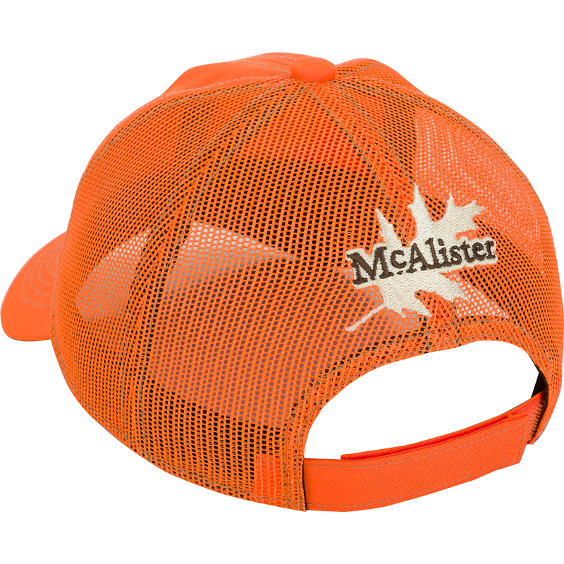 McAlister Twill Upland Hex Patch Mesh-Back Cap: Soft, low-profile ball cap with a vented back. Features a diamond-shaped logo and adjustable closure.