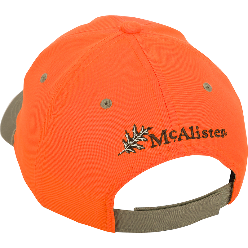 McAlister Traditional Upland Twill Cap with logo, adjustable closure, and contrasting bill. Soft, comfortable, and perfect for hunting and outdoor activities.