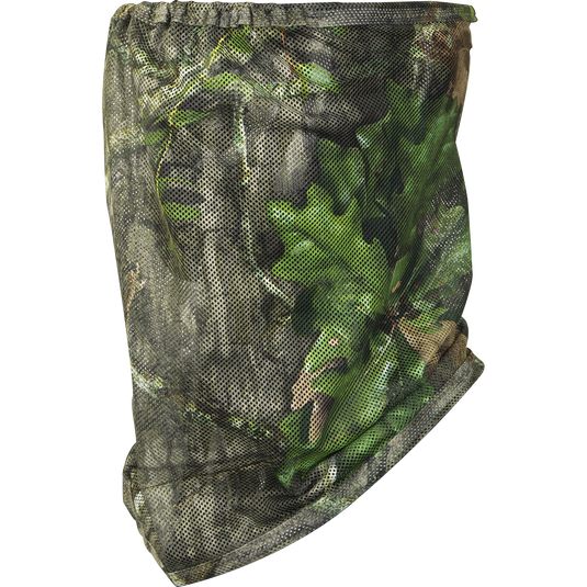 A durable and breathable Mesh Half Face Mask with camo mesh fabric for maximum breathability. Elastic band for a comfortable fit. Ideal for hunting and outdoor activities.