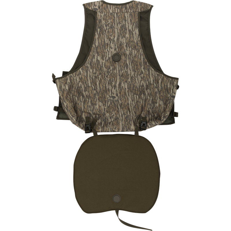 Youth Time & Motion Easy-Rider Turkey Vest with detachable seat cushion, quick-draw pockets, shell loops, and adjustable straps.