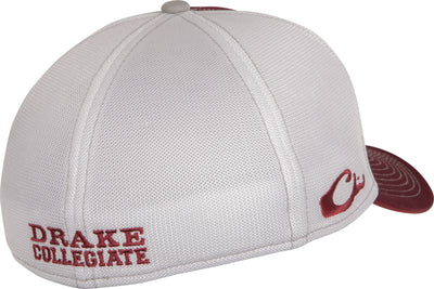Texas A&M Stretch Fit Cap with white front panels and red team logo embroidery. Breathable mesh back. Available in M/L and XL/2X sizes.