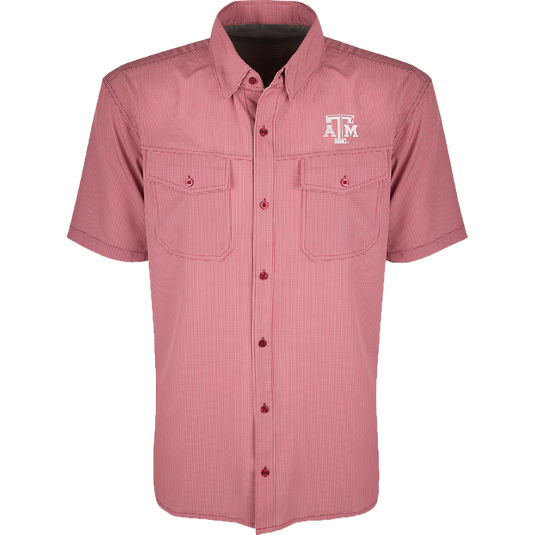 texas a&m dress shirt Texas A&M Snaps Men's Long-Sleeve Pearl Snap Shirt MAROON 3XL