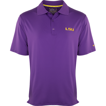 LSU Performance Stretch Polo by Drake Waterfowl
