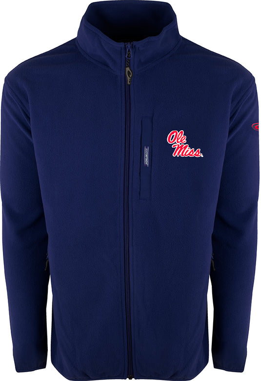 Ole Miss Full Zip Camp Fleece Midweight Layering – Drake Waterfowl