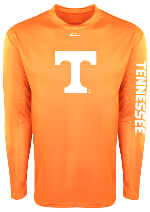 Tennessee L/S Performance Shirt: A long-sleeved active shirt with a white T on it. Provides optimal protection and comfort in the sun. Breathable mesh keeps you cool all day. Shield 4™ technology guarantees all-around protection.